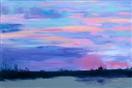 'Cottonwood Glen Dusk' by Karla Nolan, palette knife oil painting on canvas