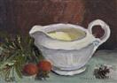 Original Oil of Christmas Still Life by Cheryl Ratcliff