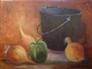 Onion Soup Still LIfe oil painting