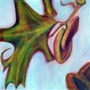 Acorn & Leaf, 36 x 36, acrylic