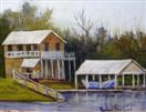 Bob Sandlin Lake House  oil painting
