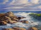 'Bass Rocks', oil on canvas 12 x 16, unframed