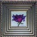 'A Lavender Rose' by Karla Nolan, framed painting on glass