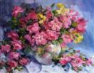 William Baffin Roses, oil on canvas, 16 x 20