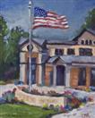 Fourth Of July Oil Painting of Flag