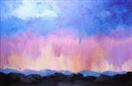 'Raindance Dusk' by Karla Nolan, gallery wrapped palette knife oil painting on canvas