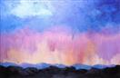 'Raindance Dusk' by Karla Nolan, gallery wrapped palette knife oil painting on canvas