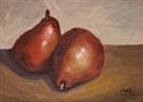 Original Oil Painting of Red Pears