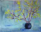 Spring's Here, palette knife oiil painting