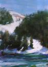 Firs by Lake  7x5 in.