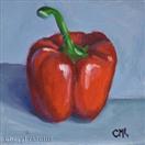 Original Oil Painting of a Red Pepper