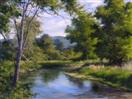 'Summer on the Poultney River' oil on mounted canvas, 18 x 24