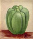 One Bell Pepper miniature oil painting