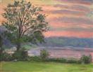 Peach Lake Morning (click here to bid on this painting)