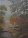 Shirley's Wooded Path Landscape in oils