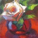 White Rose with Red Daily Painting