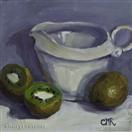 Still Life Painting of Kiwi Fruit