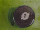 Eight Ball ACEO oil painting