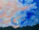 'Twirling Clouds at Dusk' by Karla Nolan, oil painting on canvas, s&h incl. N. America