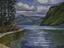 Oil Painting Landscape of Lake Pend Oreille