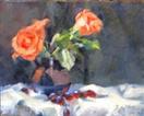 Roses Daily Painting by BECKY JOY