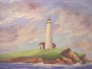 Lighthouse oil painting