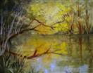 Reflections  by Barbara Haviland landscape in oils