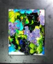 'Fruit of the Earth' by Karla Nolan, framed painting on glass