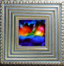 'Sweet Sunset' by Karla Nolan, framed painting on glass
