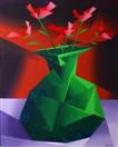 Abstract Flower Vase Prism Painting - Daily Painter - Original Oil and Acrylic Art - Painting a Day