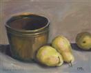 Original Oil Still Life of Yellow Pears