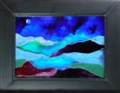 'Moonlit' by Karla Nolan, framed painting on glass