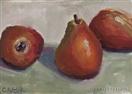 Original Still Life Oil Painting of Red Pears by Cheryl Ratcliff