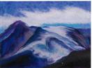 'Windy Peaks' by Karla Nolan, framed pastel painting