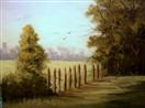 Fence Line  landscape by Barbara Haviland