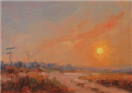sunset impressionist oil painting study by BECKY JOY