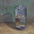 Original Oil Still Life of Glass of Water by Cheryl Ratcliff