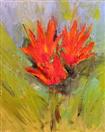 'Flower Queen of Wyoming' by Karla Nolan, palette knife oil painting