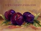 Painted Plums Postcard