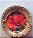 'Poppy Painting #3' by Karla Nolan, framed oil painting