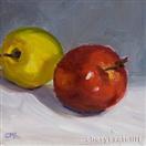 Original Oil Still LIfe of Red and Yellow Apples by Cheryl Ratcliff