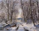 Along a Winter Morning Walk, 16 x 20, oil on canvas