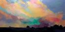 'Flowing Dusk' by Karla Nolan, palette knife oil painting on gallery wrapped canvas