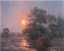 Moonlight and Trees oil painting by BECKY JOY