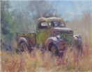 Antique truck plein air painting by BECKY JOY