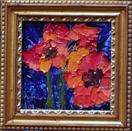 A Red Poppy Painting  (#1) by Karla Nolan, palette knife oil painting on canvas