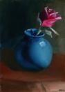 Daily Painters Blog - Rose in Vase Still Life Oil Painting - A Painting a Day by Northern California