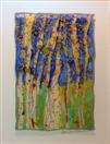 'Colorado Autumn Aspen' by Karla Nolan, framed painting on glass