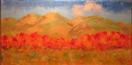 'Mountain Autumn' by Karla Nolan, palette knife oil painting on gallery wrapped canvas