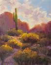 Looking Up Cactus Plein air by BECKY JOY
